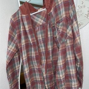 Flannel with hoodie